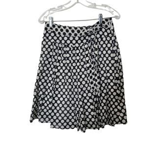 Alfani Womens  Black White Polka Dot Flowy Office Romantic Whimsical Skirt